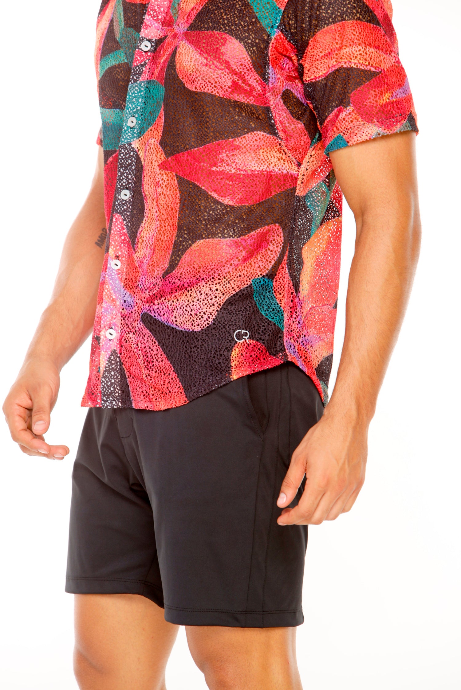 Black Orquidea Papaya Shirt