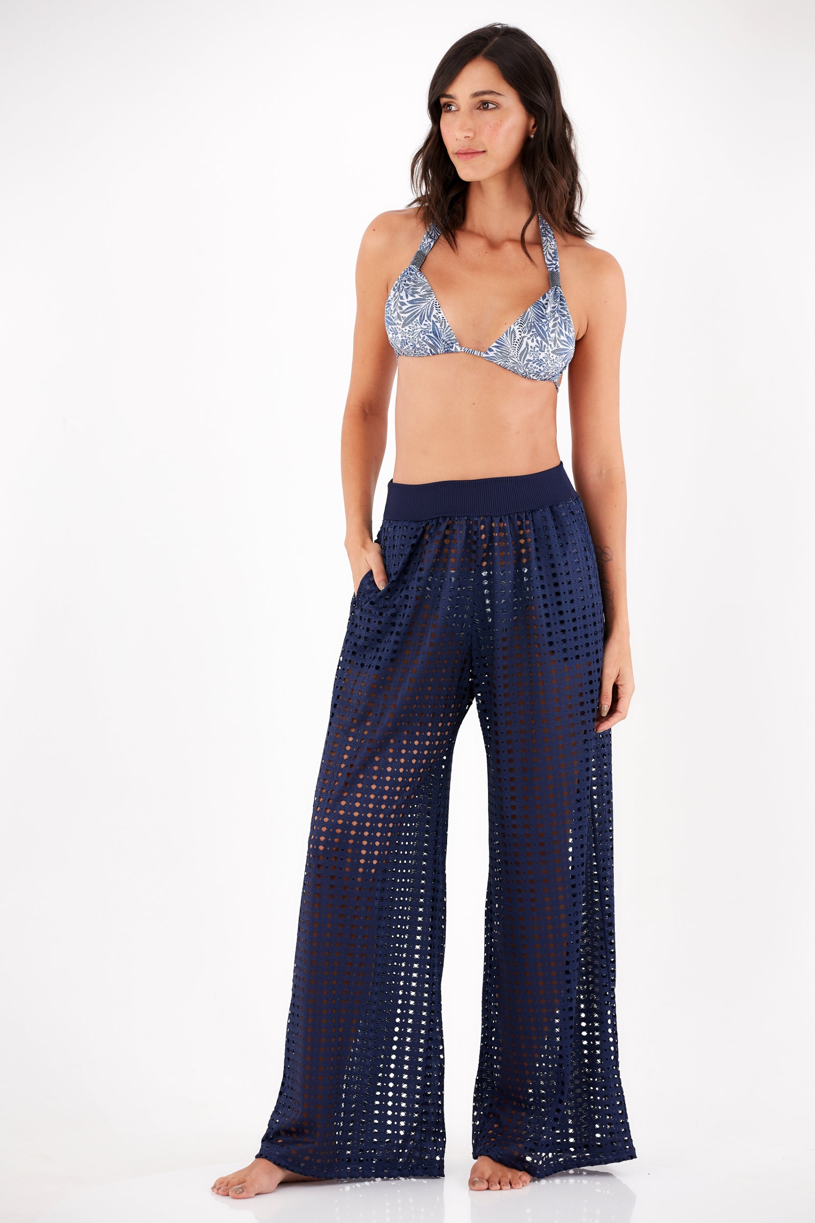 LUNA SHINY BLUE PRINT BIKINI