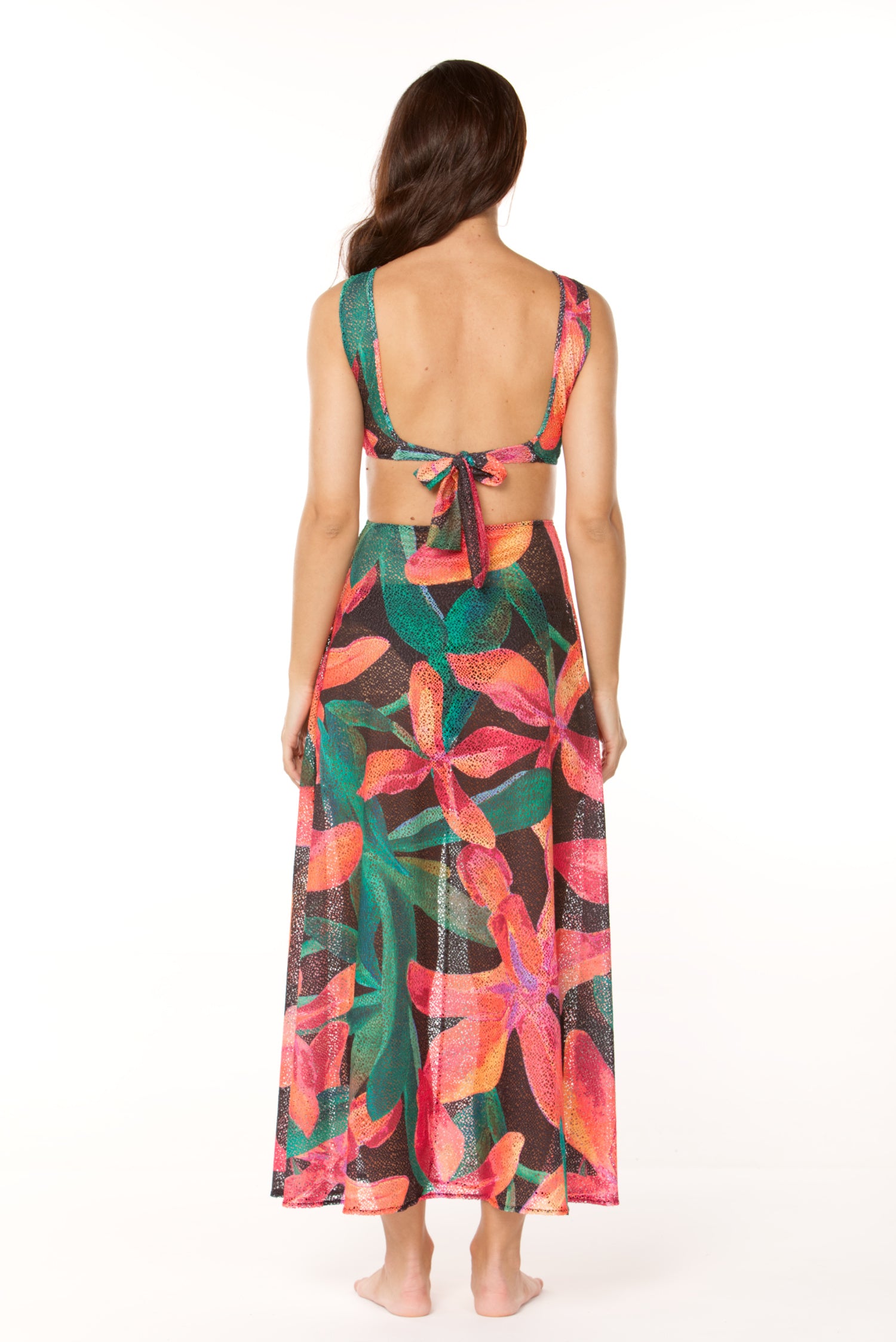 Coral Amorela Long Dress