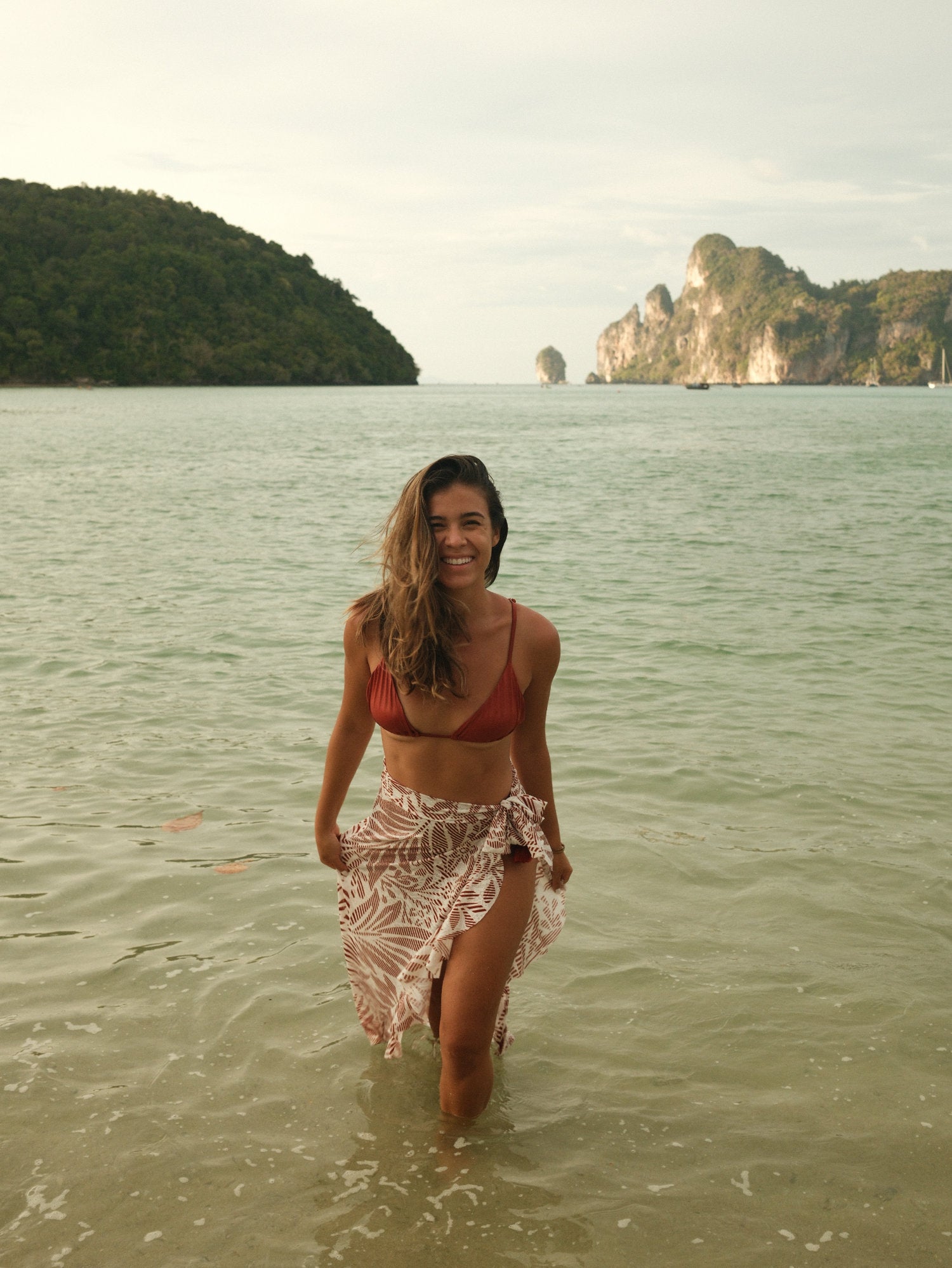 ASTRAL SATIN TERRACOTTA BIKINI