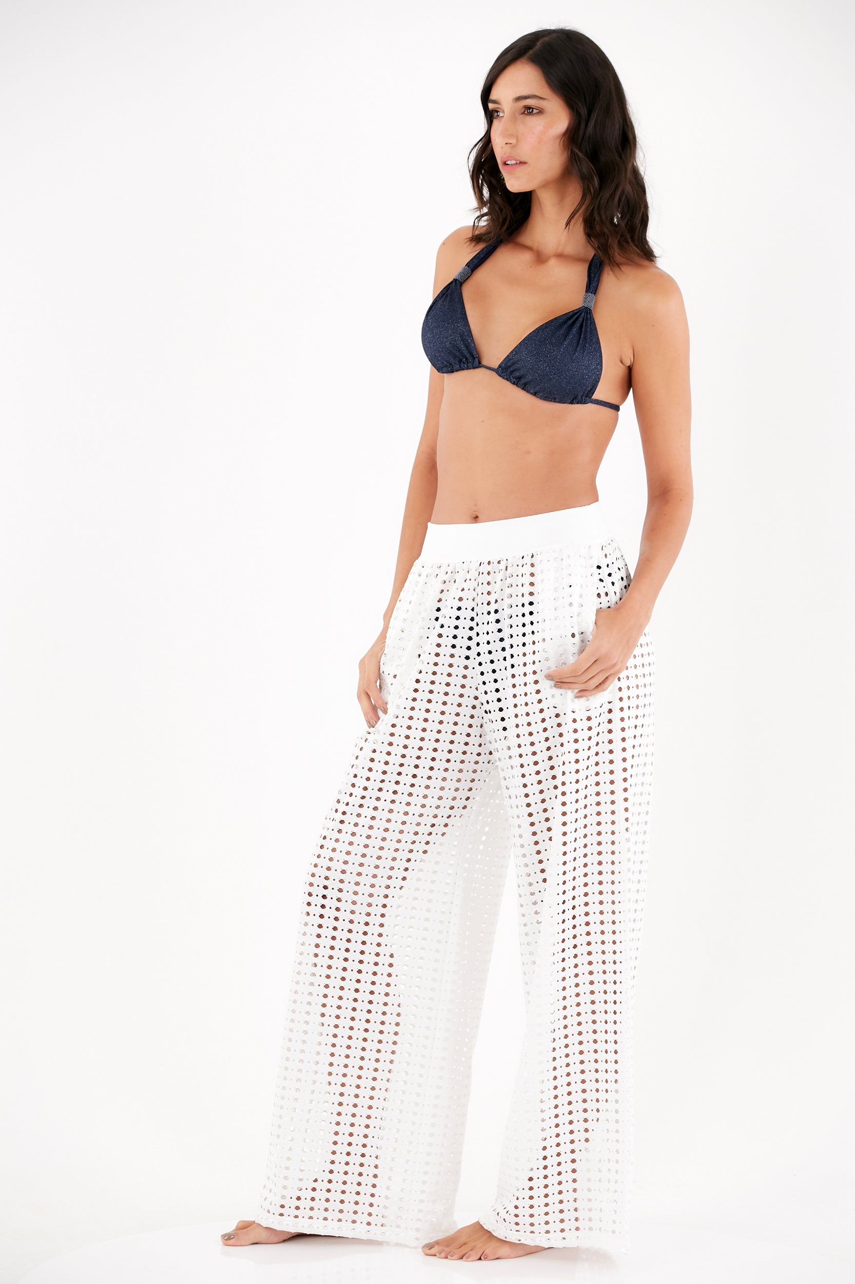 LUNA SHINY DARK BLUE BIKINI