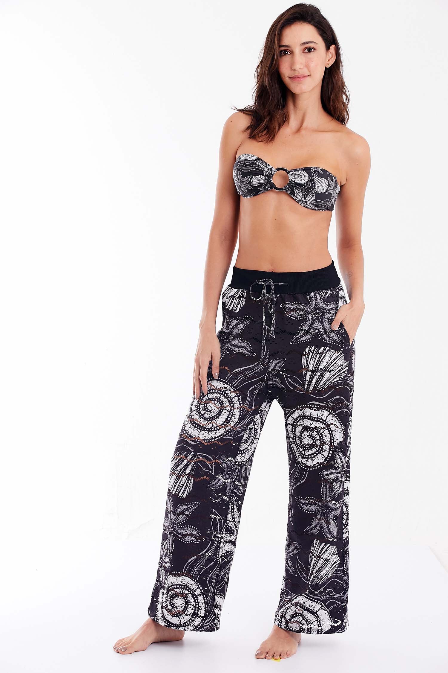 TATAN BLACK PRINT PANT